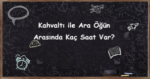 Kahvaltı ile ara öğün arasında kaç saat var?